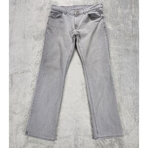 Mott & Bow Jeans Mens 35x34 Light Gray Straight Leg Stone 21 Months Stretch